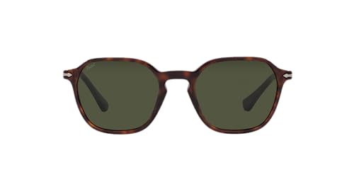 Persol PO3256S Square Sunglasses, Havana/Green, 51 mm -