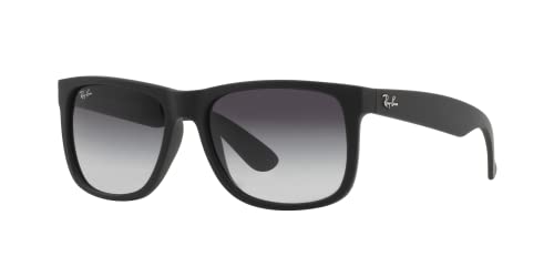 Ray-Ban Justin New Sunglasses (54 mm, Matte Black Frame Black Lens) -