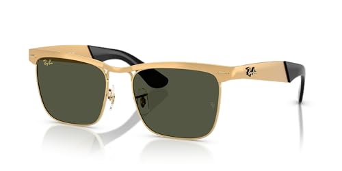Ray-Ban Unisex Sunglasses Sandblasted Legend Gold Frame, Green Lenses, 56MM -