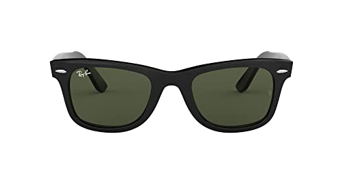 Ray-Ban RB2140 Original Wayfarer Square Sunglasses, Black/G-15 Green, 50 mm -