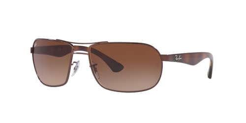 Ray-Ban RB3492 Rectangular Sunglasses, Brown/Brown Gradient, 62 mm -