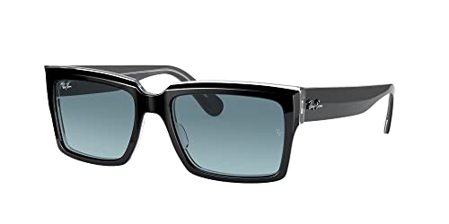 Ray-Ban RB2191 Sunglasses Bundle: RB 2191 INVERNESS 12943M Inverness Black On Transparent and Universal Anti-slip Silicone Leash -