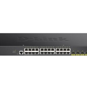 D-Link 28-Port Gigabit Smart Managed Switch | 24 Gigabit Ports + 4 10G SFP+ Ports| L2+/L3 Lite |VLANs |Web Managed |Surveillance Mode | Rackmount | NDAA Compliant (DGS-1250-28X-6KV) -