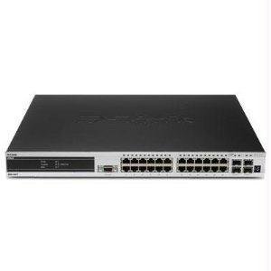 xStack Managed 24-Port Gigabit L2+ Switch, 4 Combo SFP, 3 10-Gigabit Slots, IPv6 -