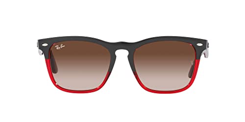 Ray-Ban RB4487 Steve Square Sunglasses, Green on Transparent Red/Brown Gradient, 54 mm -