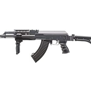 365 FPS DE Airsoft AK-47 AEG Rifle Side Folding Stock with Battery & Charger, Black -