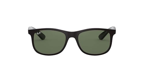 Ray-Ban Rj9062S Rectangular Sunglasses, Matte Black/Dark Green, 48 mm -