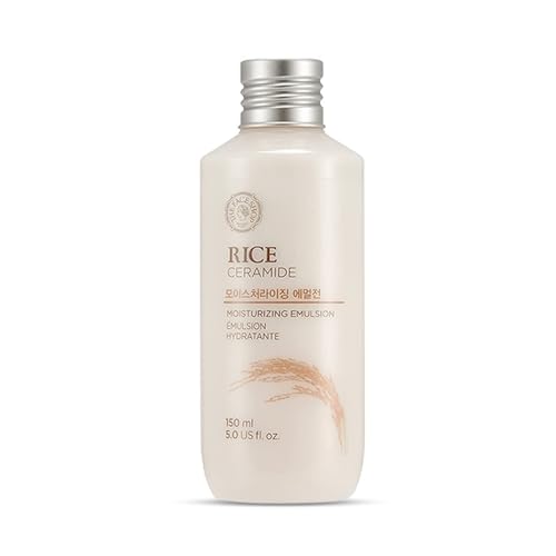 The Face Shop Rice Ceramide Moisturizing Emulsion - Rice Extract - Lightweight Face Moisturizer - Brightening - Hydrating Targets Dryness - Strengthens Skin Barrier - Face Lotion - Korean Skin Care -