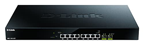 D-Link 8-Port Multi-Gigabit Ethernet Smart Managed PoE Switch with 2 10GbE SFP+ Ports - (DMS-1100-10TP) -