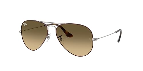 Ray-Ban RB3025 Sunglasses Bundle: RB 3025 AVIATOR LARGE METAL 92700A Aviator Large Metal Havana On and Universal Anti-slip Silicone Leash -
