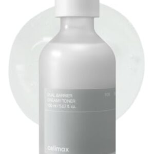 celimax Dual Barrier Creamy Toner | with Ceramides, Peptide, Oil & Alcohol Free, Facial Astringent, Hydrating, Calming, Soothing, Non Irritating,150ml -