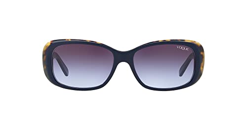 Vogue Eyewear Women's VO2606S Rectangular, Top Blue/Tortoise/Violet Gradient Dark Grey, 55 mm -