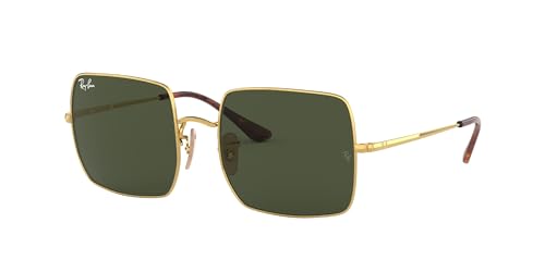Ray-Ban Women's RB1971 Square Sunglasses, Gold/G-15 Green, 54 mm -