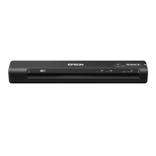 Epson Workforce ES-60W Wireless Portable Sheet-fed Document Scanner for PC and Mac 10.7" x 1.9" x 1.4" -