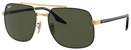Ray-Ban RB3699 Sunglasses Bundle: RB 3699 900031 Black On Arista Green and Universal Anti-slip Silicone Leash -