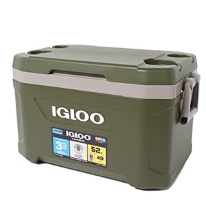 Igloo 60367 Sportsman Latitude 52 Cooler Box, Approx. 11.2 gal (49 L), Sportsman, Latitude, Outdoor, Camping, Leisure, Fishing, Green -