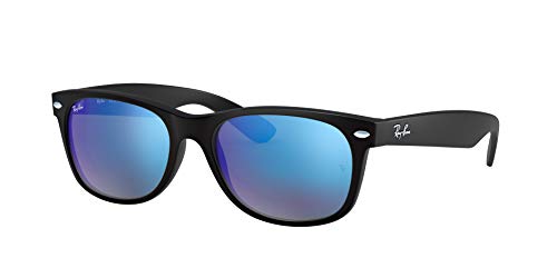 Ray-Ban Sunglasses Black Frame, Blue Flash Lenses, 55MM -