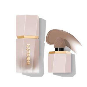 SHEGLAM Sun Sculpt Cool Toned Liquid Contour Stick Long Lasting Cream Bronzer Makeup - Soft Tan -