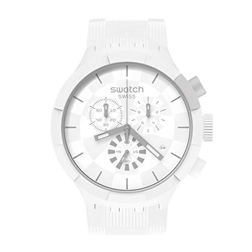 Swatch CHEQUERED WHITE Unisex Watch (Model: SB02W400) -