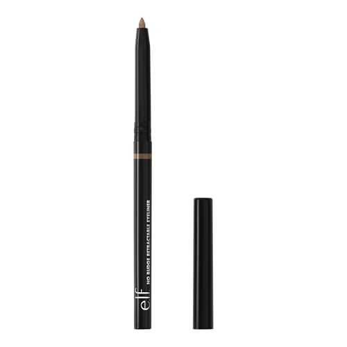 e.l.f. No Budge Retractable Eyeliner, Creamy, Ultra-Pigmented, Coffee -