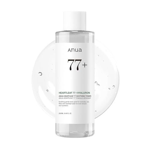 Anua Heartleaf 77 Soothing Toner I pH 5.5 Trouble Care, Calming Skin, Refreshing, Hydrating, Purifying, Cruelty Free, Vegan,(250ml / 8.45 fl.oz.) -
