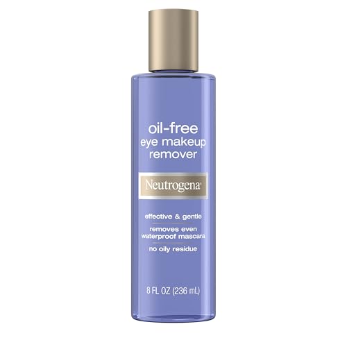 Neutrogena Gentle Oil-Free Eye Makeup Remover & Cleanser for Sensitive Eyes, Non-Greasy Makeup Remover, Waterproof Mascara Remover, Dermatologist & Ophthalmologist Tested, 8 fl. oz -
