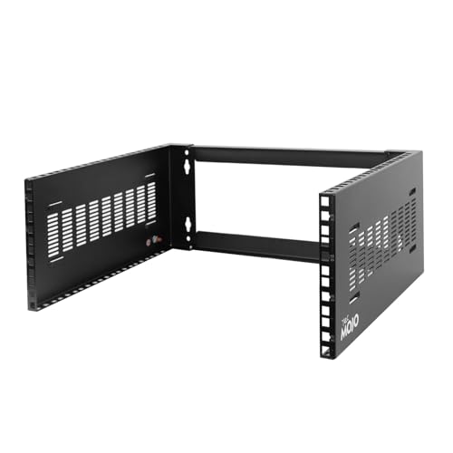 Tecmojo 4U Wall Mount Rack,4U Rack 14 inch Depth,19" Network Rack for Shallow Server and IT Equipment, Network Switches,Patch Panel Bracket,110lbs(50kg) Weight Capacity,Black -