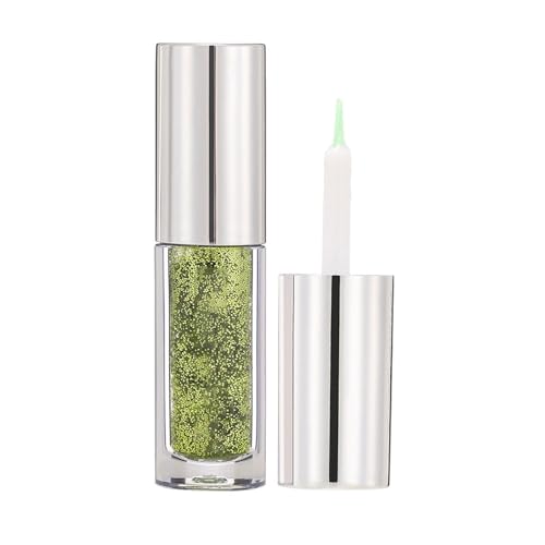 iPOGP Liquid Glitter Eyeshadow Metallic Glitter Eyeshadow Pencil Long Lasting Natural Blendable Eyeshadow Makeup Smooth Makeup For All Skin Types 1ml Freckle Tint (Green, One Size) -