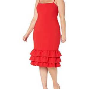 LIKELY Women's MIDI Amica Dress, Scarlet, 10 -