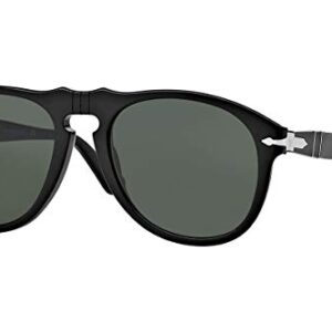 Persol PO0649 Sunglasses 95/31 Black/Crystal Green Lens 54mm -