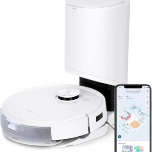 ECOVACS DEEBOT TEO+ Robot Vacuum and Mop Combo with Auto-Empty Station, Precision Laser Mapping, 3D Maps, Oscillating Mopping, 3000Pa Suction, Hands-Free Cleaning for Up to 60 Days -