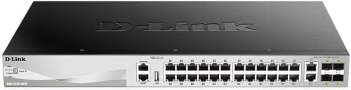 D-Link 30-Port Multi-Gigabit Fully Managed Ethernet Switch | 24 2.5G + 2 10G + 4 10G/25G SFP28 Ports | L3 | 6kV Surge Protection (DMS-3130-30TS) -