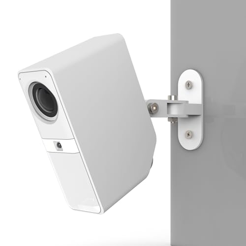 Zwolf Metal Wall Mount Compatible with SimpliSafe Smart Alarm Wireless Indoor Security Camera, 360 Degree Adjustable Upright from The Ceiling or Wall, Provide Better Viewing Angle (White, Pack of 1) -