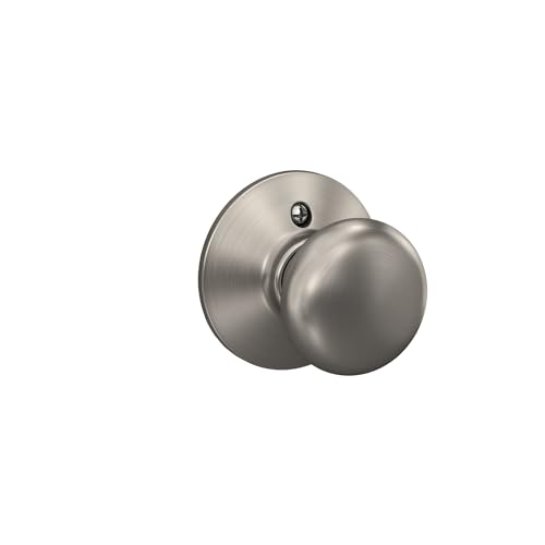 Schlage F170 PLY 619 Plymouth Door Knob, One Sided Non-Turning Dummy Door Handle, Satin Nickel -