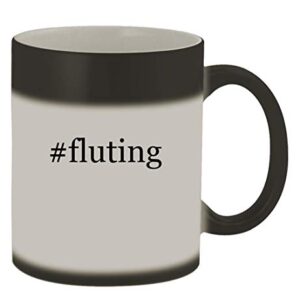 #fluting - 11oz Hashtag Magic Color Changing Mug, Matte Black -