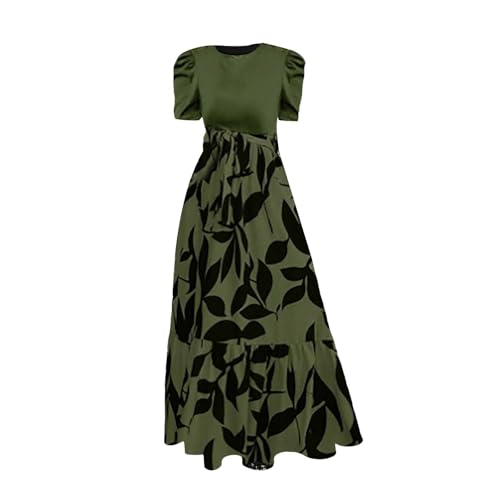 Blue Floral Dress Women Midi Dress for Ladies Summer Wedding Guest Dresses Plus Size Dresses White Mini Sundress Long Flowy Sundresses for Girls -