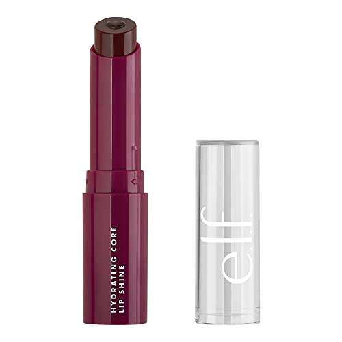 e.l.f. Hydrating Core Lip Shine, Conditioning & Nourishing Lip Balm, Sheer Color Tinted Chapstick, Ecstatic, 0.09 Oz -