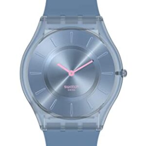 Swatch Skin Classic BIOSOURCED Denim Blue Quartz Watch -