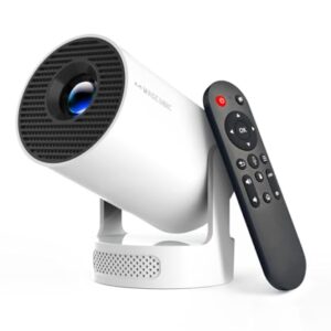 Magcubic Mini Projector 4K support with WiFi 6 and Bluetooth 5.4, 5w Soundbase Speaker, Auto Vertical Keystone 180°Rotatable Portable Proyector for Home Bedroom Outdoor HY300Pro+ -