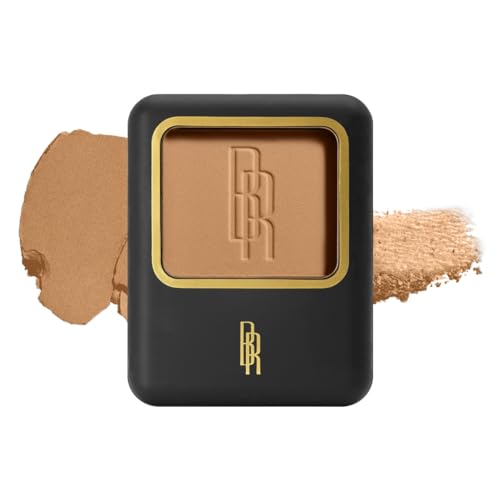 Black Radiance Pressed Powder, Buildable & Blendable Matte Finish Shine Control Compact with Mirror & Applicator, Cruelty-Free & Vegan - Crème Fresh -