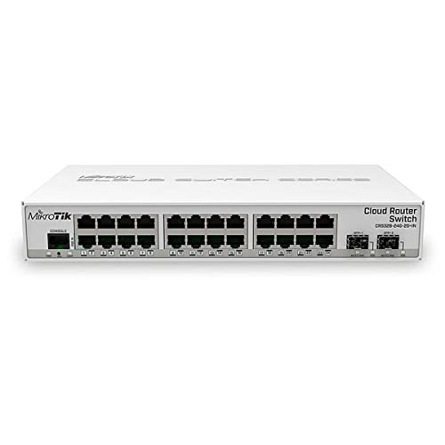MikroTik Cloud Router Switch 326-24G-2S+in with RouterOS, W125742110 (326-24G-2S+in with RouterOS L5 License, Desktop case CRS326-24G-2S+in, Managed, Gigabit Ethernet) -