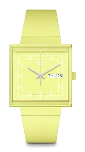 Swatch Unisex Casual Watch Yellow Bioceramic Quartz What IF?…Lemon -