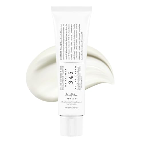 Dr.Althea 345 Relief Cream | Daily Face Moisturizer | Blemish Relief Care | Soothing Recovery & Moisture with Niacinamide, Panthenol | Korean Vegan Skin Care for All Skin Types | 1.7 Fl Oz (Pack of 1) -