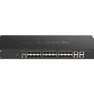 D-Link 10-Port 10G Gigabit Smart Managed Ethernet Switch | 4 10G + 24 1G/10G SFP+ Ports | L2 | VLAN (DXS-1210-28S) -