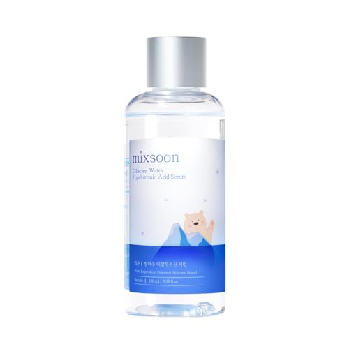 mixsoon Glacier Water Hyaluronic Acid Serum - Non-greasy Hydration Booster, Firming Facial Serum For Radiant, Dewy Skin - Korean Serum for Glass Skin (3.38 fl.oz / 100ml) -