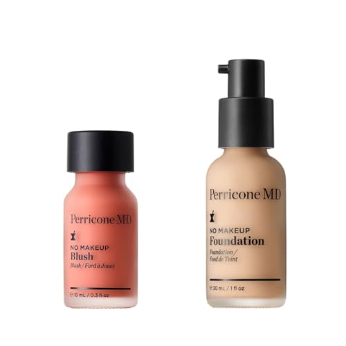 Perricone MD No Makeup Bundle: Lightweight Gel-Cream Blush & Buildable Semi-Matte Foundation Serum (Ivory) -