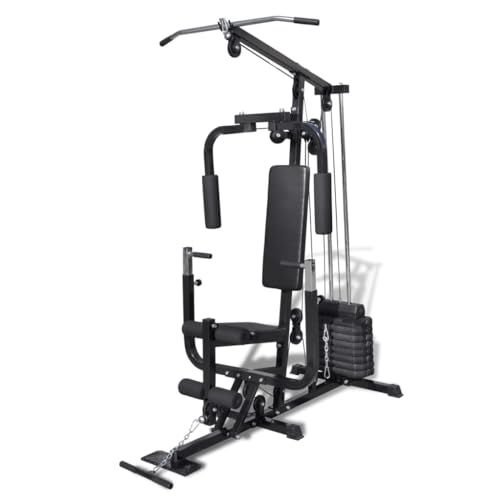 SVRCK Multi-use Gym Utility Fitness Machine with Adjustable Weight Plates for Complete Body Workout, Steel Construction -