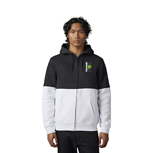 FOX X KAWI ZIP FLEECE HOODIE Black/White -