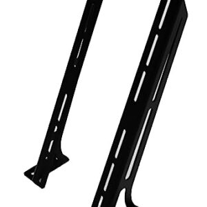 Droppin' Hz Floor & Wall Mount Amplifier Rack, Compact Laser-Cut Steel Audio Equipment Rack for Car Audio Sound System, Black Powder Coated Amps Rack, Racks for Sound Equipment, Amplifier Not Included -