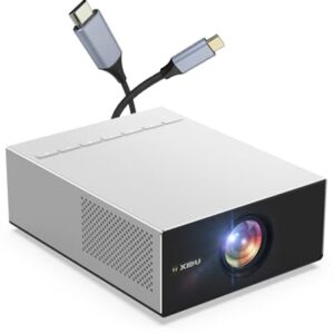 XIDU 1500ANSI Electric Focus Aluminum Alloy Projector with HDMI Cables -